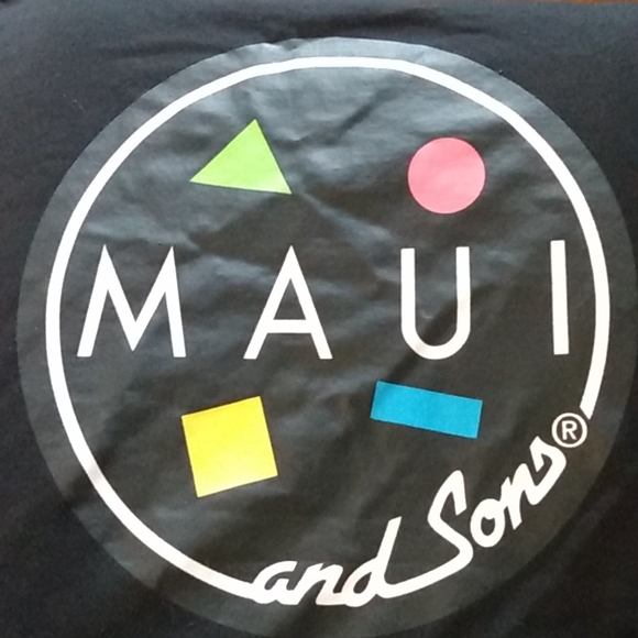 Maui and Sons Classic Cookie Logo BLACK T-shirt Small - Picture 3 of 7
